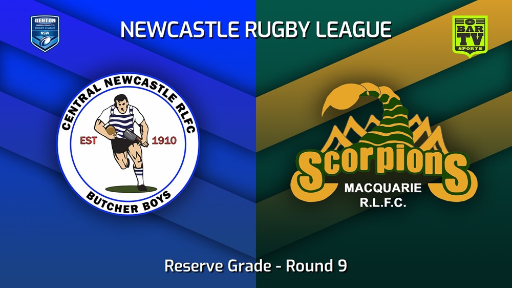 230528-Newcastle RL Round 9 - Reserve Grade - Central Newcastle Butcher Boys v Macquarie Scorpions Minigame Slate Image