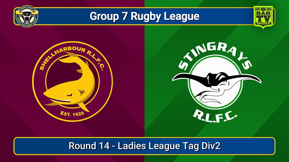 250727-video-South Coast Round 14 - Ladies League Tag Div2 - Shellharbour Sharks v Stingrays of Shellharbour Slate Image
