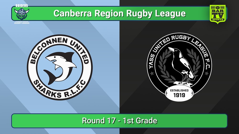 250809-video-Canberra Round 17 - 1st Grade - Belconnen United Sharks v Yass Magpies Slate Image