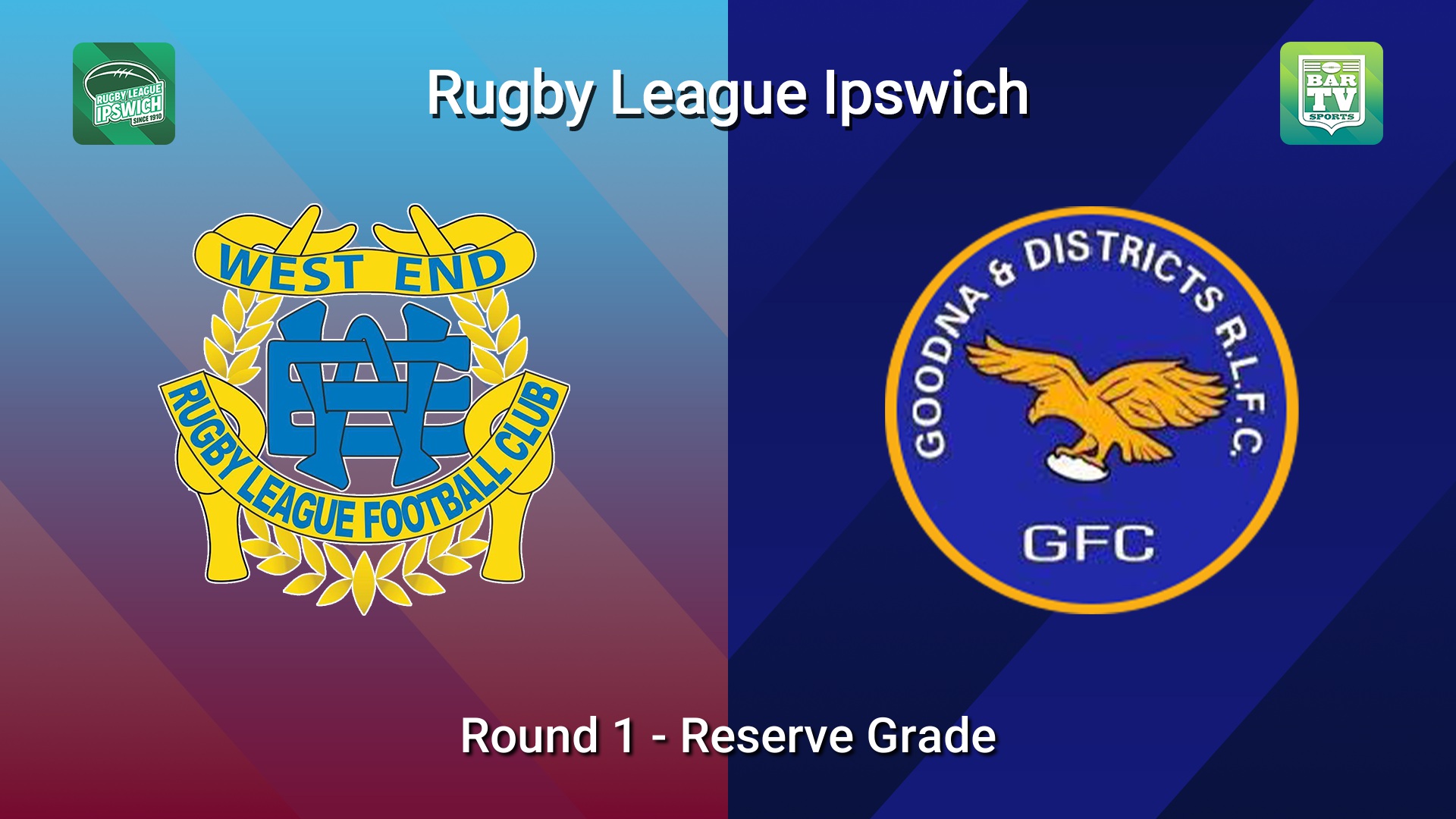 260321-video-Rugby League Ipswich Round 1 - Reserve Grade - West End v Goodna Slate Image