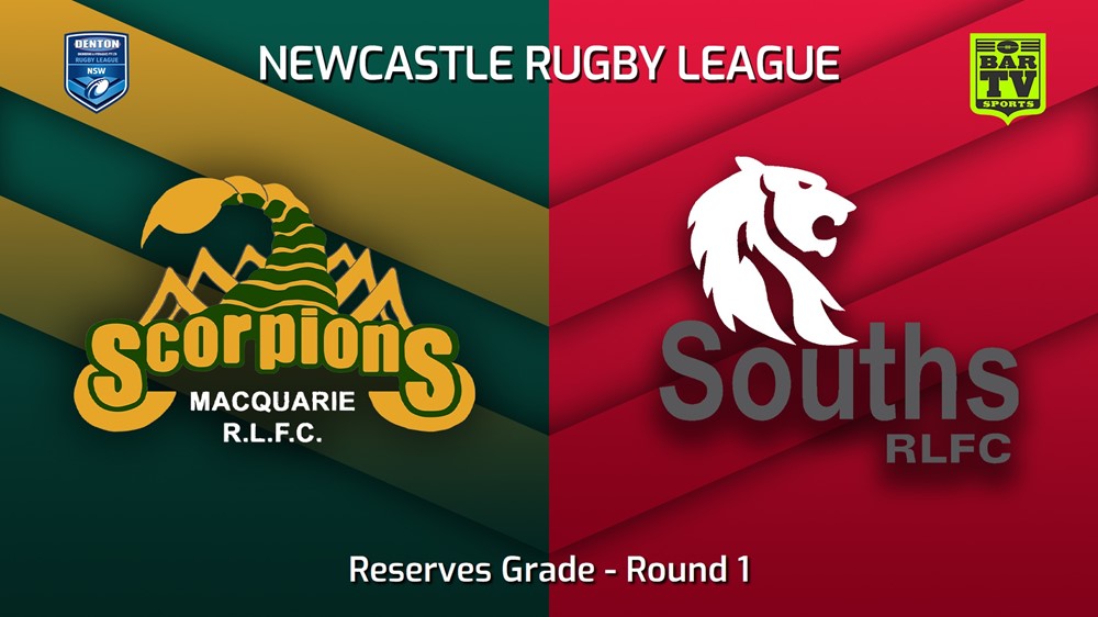 220723-Newcastle Round 1 - Reserves Grade - Macquarie Scorpions v South Newcastle Lions Slate Image