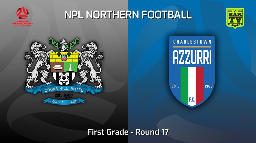 230701-NNSW NPLM Round 17 - Cooks Hill United FC v Charlestown Azzurri FC Slate Image