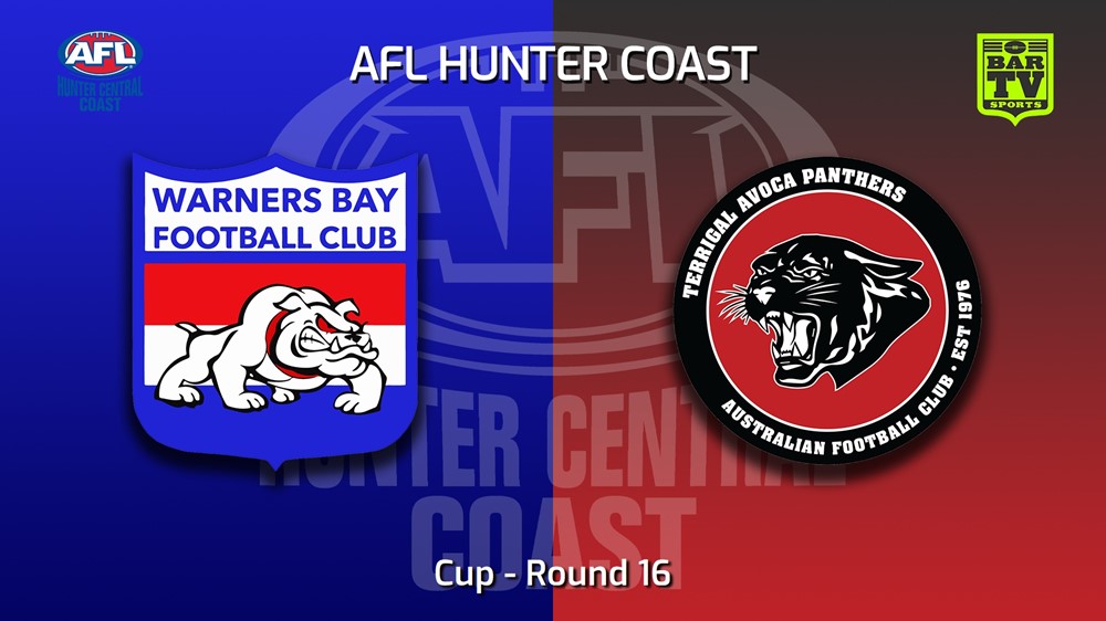 MINI GAME: AFL Hunter Central Coast Round 16 - Cup - Warners Bay Bulldogs v Terrigal Avoca Panthers Slate Image