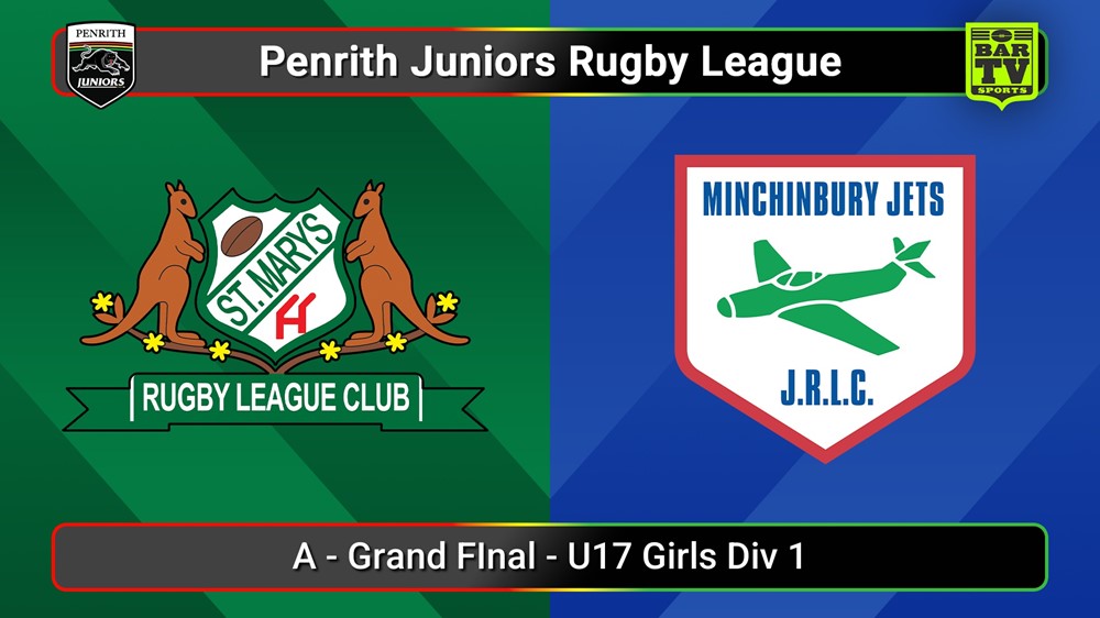 250907-video-Penrith & District Junior Rugby League A - Grand FInal - U17 Girls Div 1 - St Marys v Minchinbury Slate Image