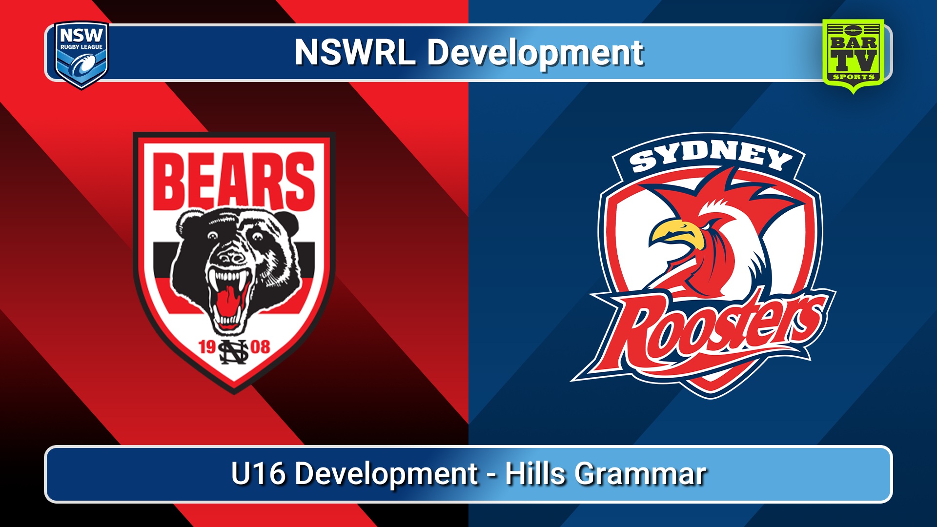 260321-video-NSWRL Development Development Match - U16 Development - North Sydney Bears v Sydney Roosters Slate Image