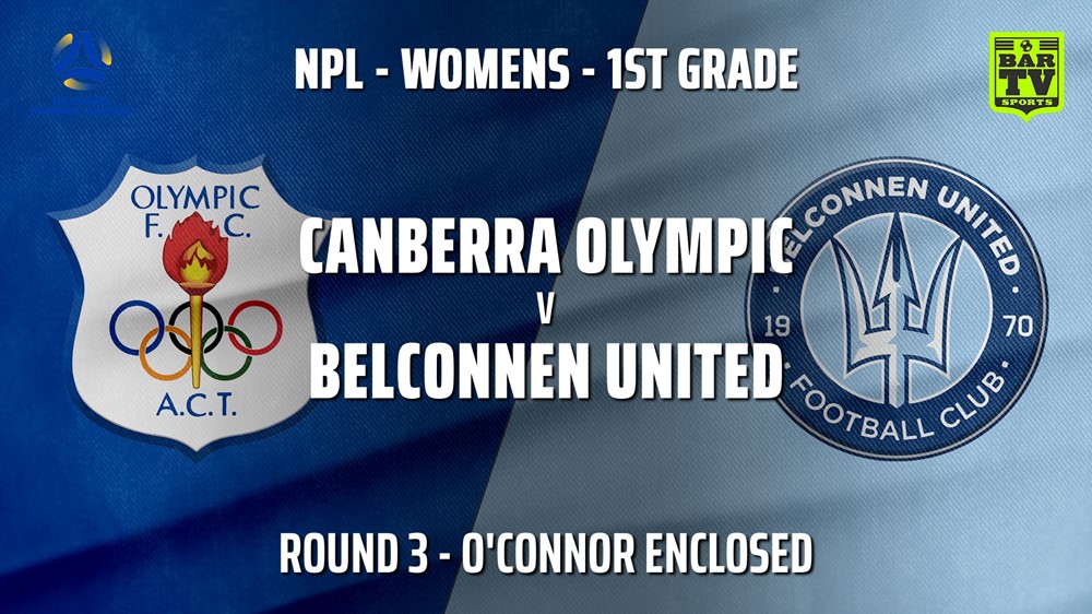 210421-NPLW - Capital Round 3 - Canberra Olympic FC (women) v Belconnen United (women) Slate Image