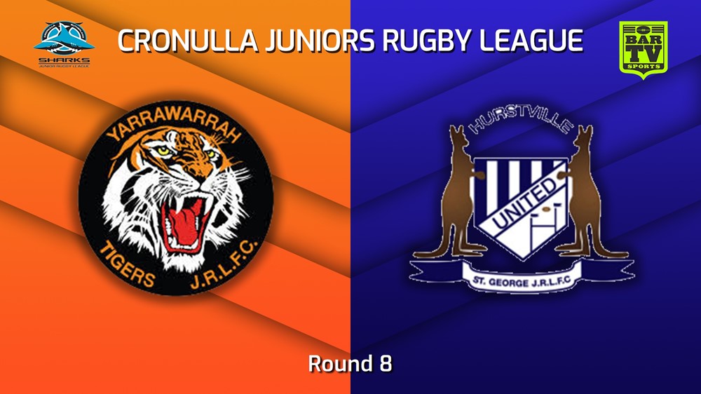 220625-Cronulla Juniors - U15 Silver Round 8 - Yarrawarrah Tigers v Hurstville United Minigame Slate Image