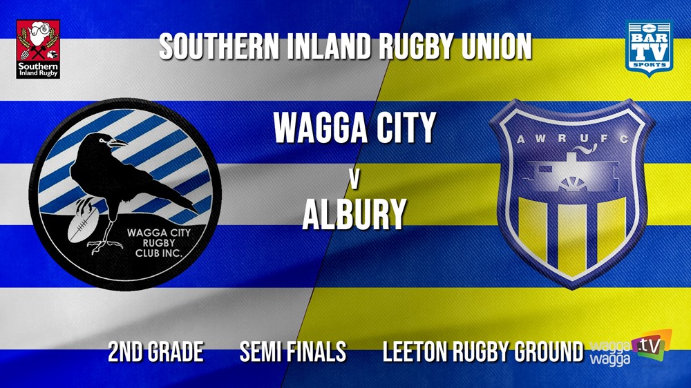 Southern Inland Rugby Union Semi Finals - 2nd Grade - Wagga City v Albury Steamers Minigame Slate Image