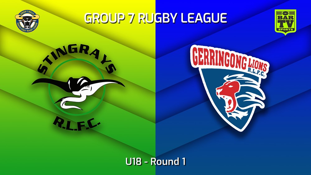 MINI GAME: South Coast Round 1 - U18 - Stingrays of Shellharbour v Gerringong Lions Blue Slate Image