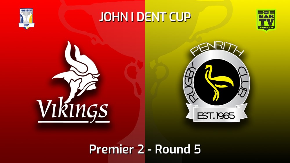 MINI GAME: John I Dent (ACT) Round 5 - Premier 2 - Tuggeranong Vikings v Penrith Emus Slate Image