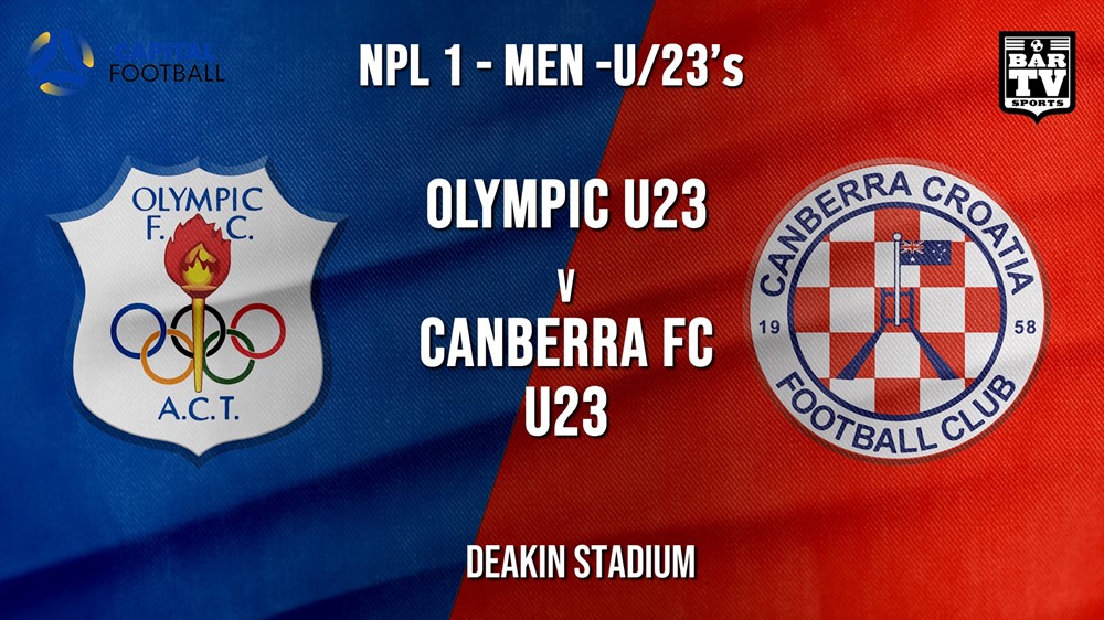 NPL1 Men - U23 - Capital Football  Series 1 - Canberra Olympic U23 v Canberra FC U23 Slate Image