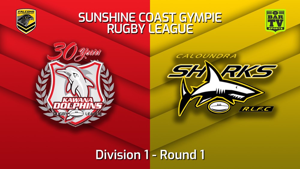 220402-2022 Sunshine Coast Gympie Rugby League Round 1 - Division 1 - Kawana Dolphins v Caloundra Sharks Slate Image