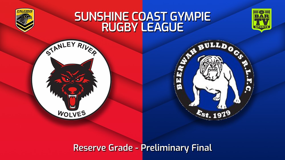 230902-Sunshine Coast RL Preliminary Final - Reserve Grade - Stanley River Wolves v Beerwah Bulldogs Slate Image