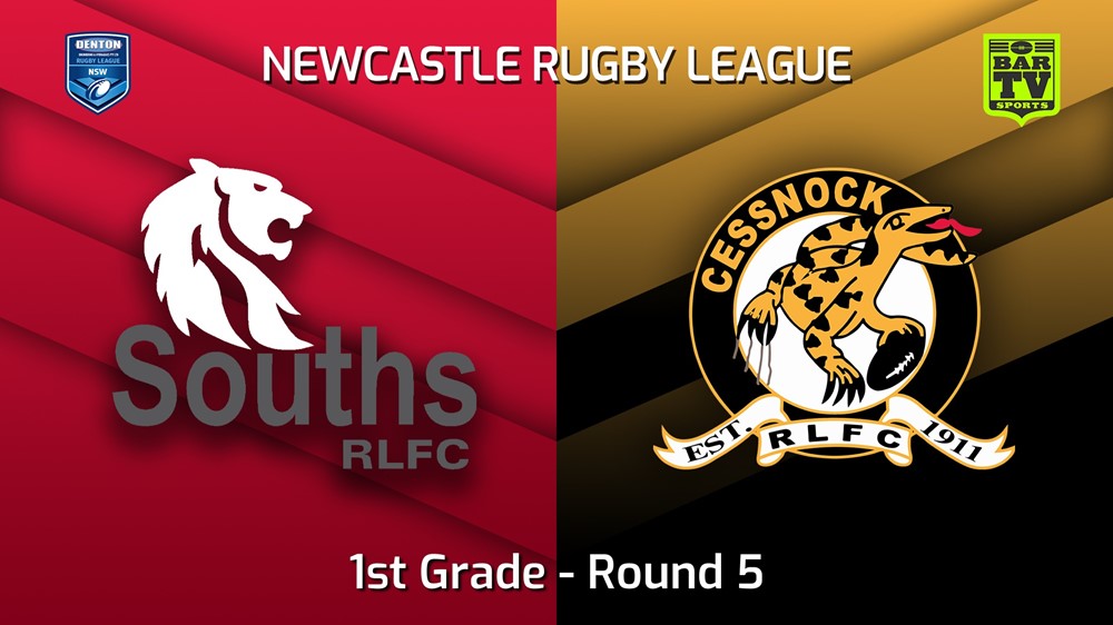 220423-Newcastle Round 5 - 1st Grade - South Newcastle Lions v Cessnock Goannas Slate Image