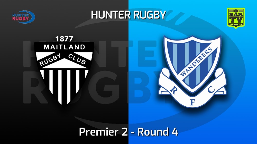 MINI GAME: Hunter Rugby Round 4 - Premier 2 - Maitland v Wanderers Slate Image