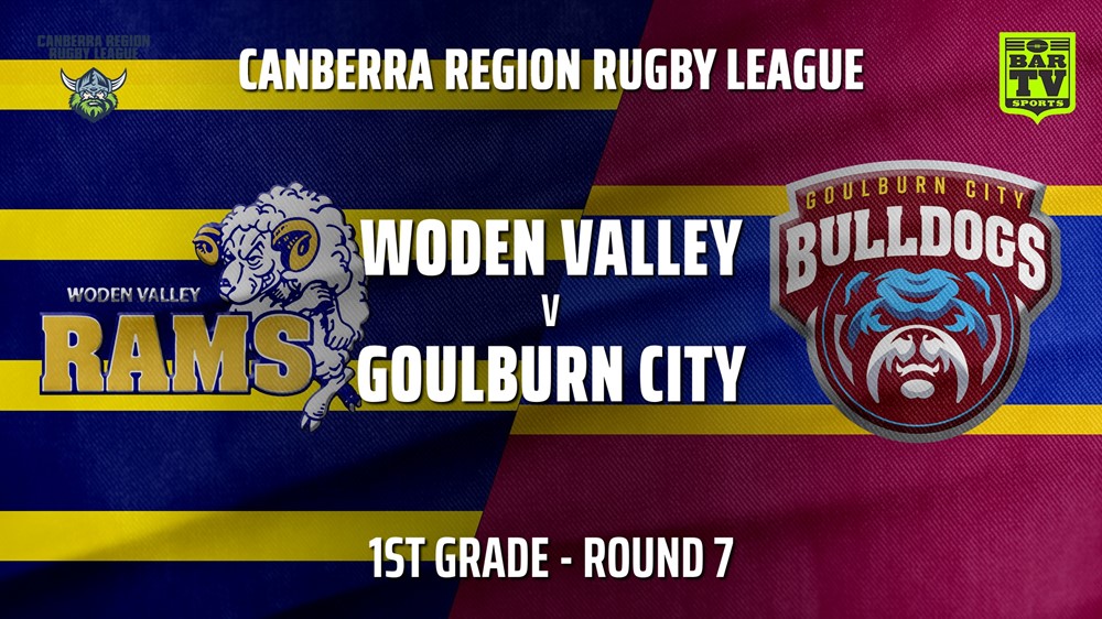210529-CRRL Round 7 - 1st Grade - Woden Valley Rams v Goulburn City Bulldogs Slate Image