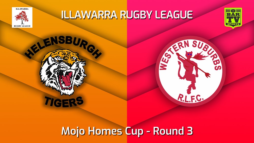 MINI GAME: Illawarra Round 3 - Mojo Homes Cup - Helensburgh Tigers v Western Suburbs Devils Slate Image