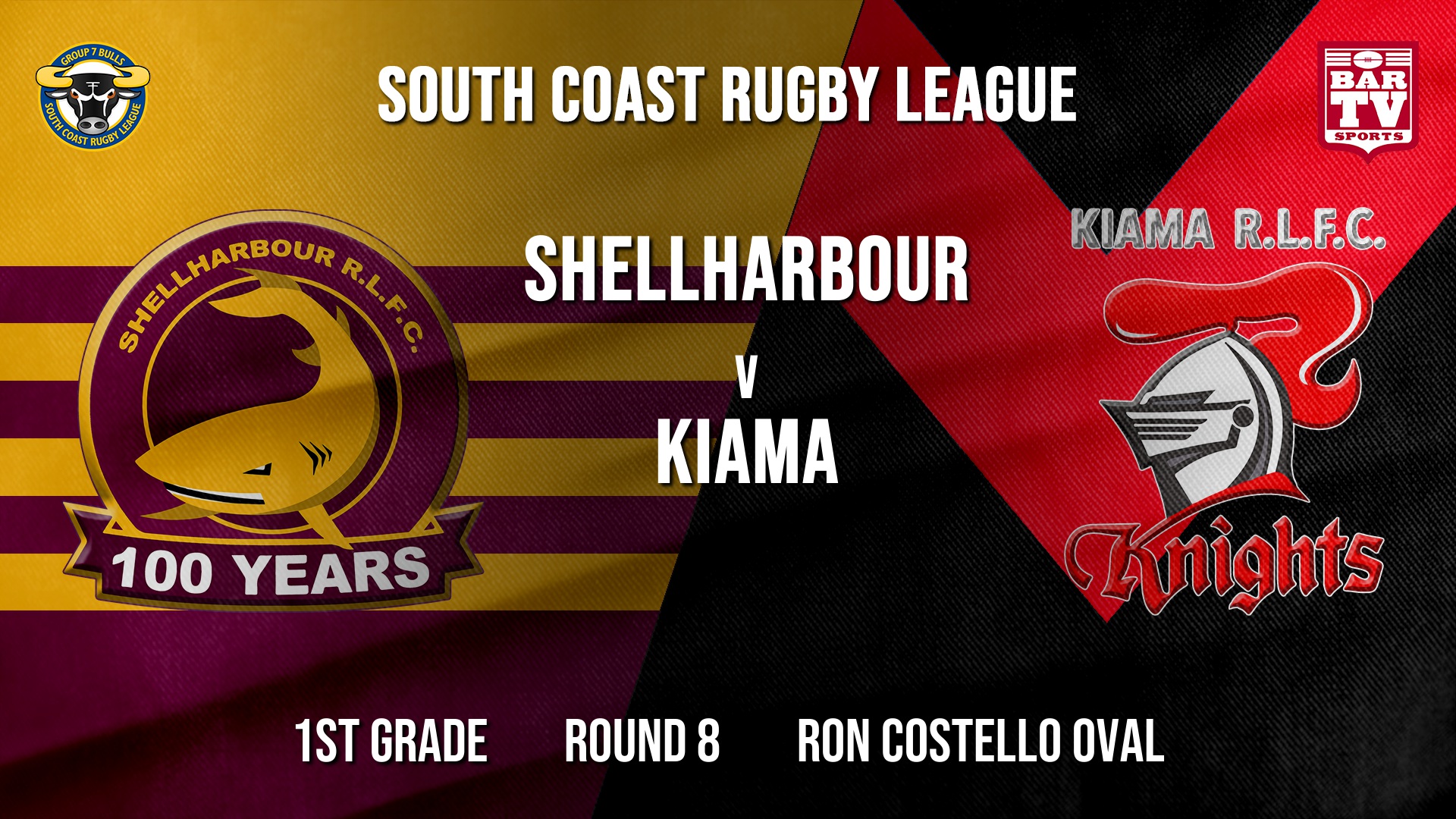 Group 7 RL Round 8 - 1st Grade - Shellharbour Sharks v Kiama Knights Slate Image