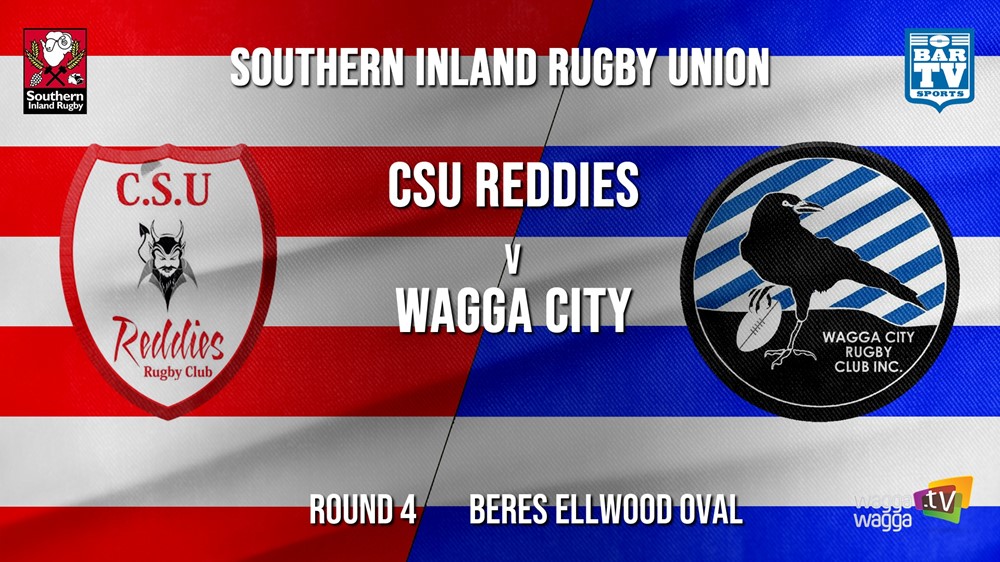 Southern Inland Rugby Union Round 5 - CSU Reddies v Wagga City Minigame Slate Image