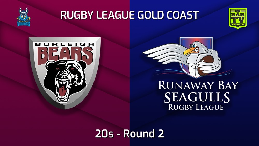 220403-Gold Coast Round 2 - 20s - Burleigh Bears v Runaway Bay Seagulls Slate Image