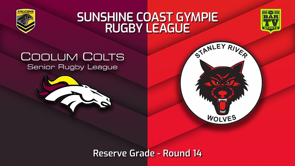 230722-Sunshine Coast RL Round 14 - Reserve Grade - Coolum Colts v Stanley River Wolves Minigame Slate Image