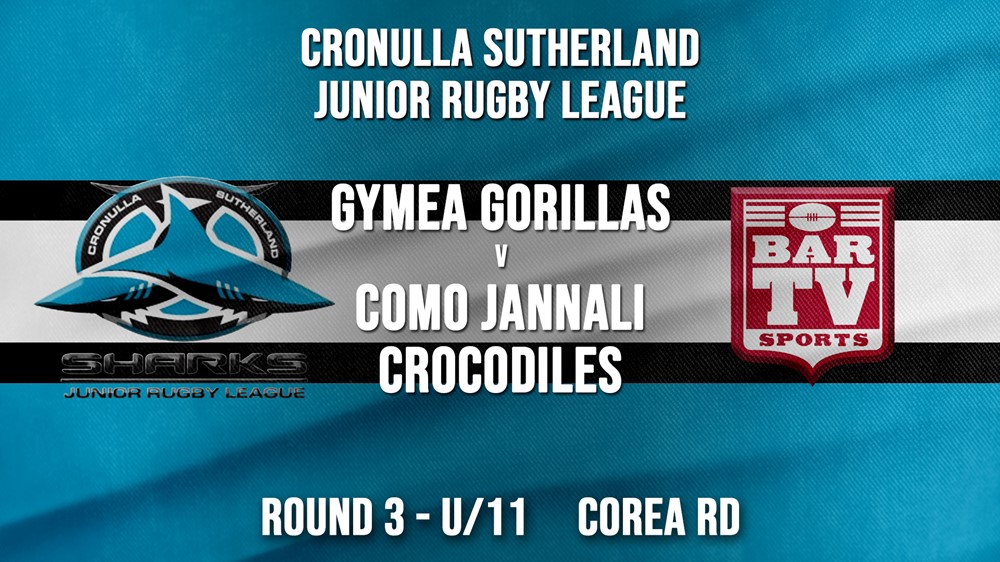 Cronulla JRL Round 3 - U/11 - Gymea Gorillas v Como Jannali Crocodiles Slate Image