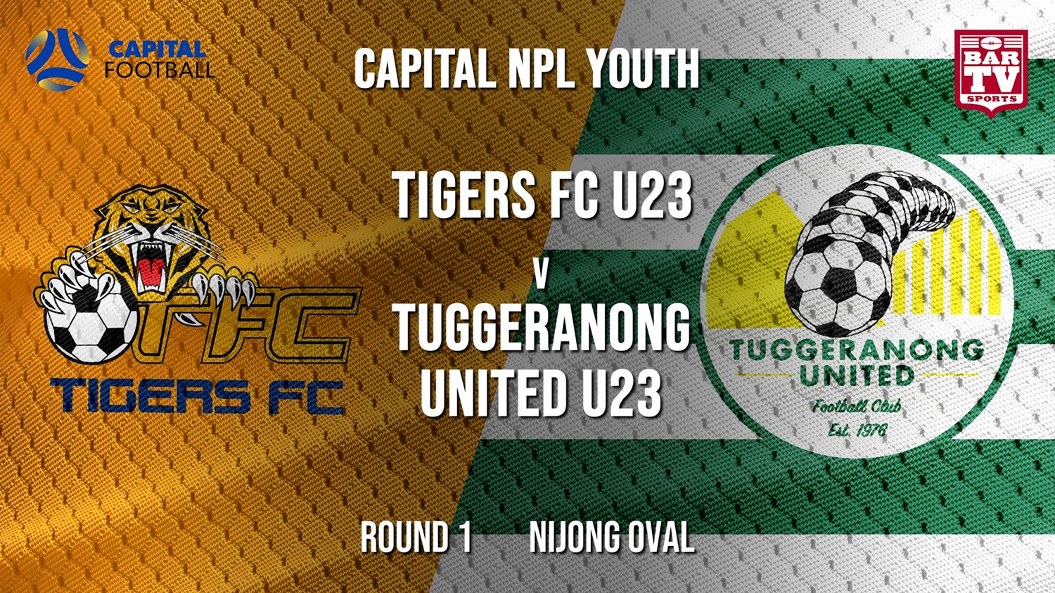 NPL Youth - Capital Round 1 - Tigers FC U23 v Tuggeranong United U23 Minigame Slate Image