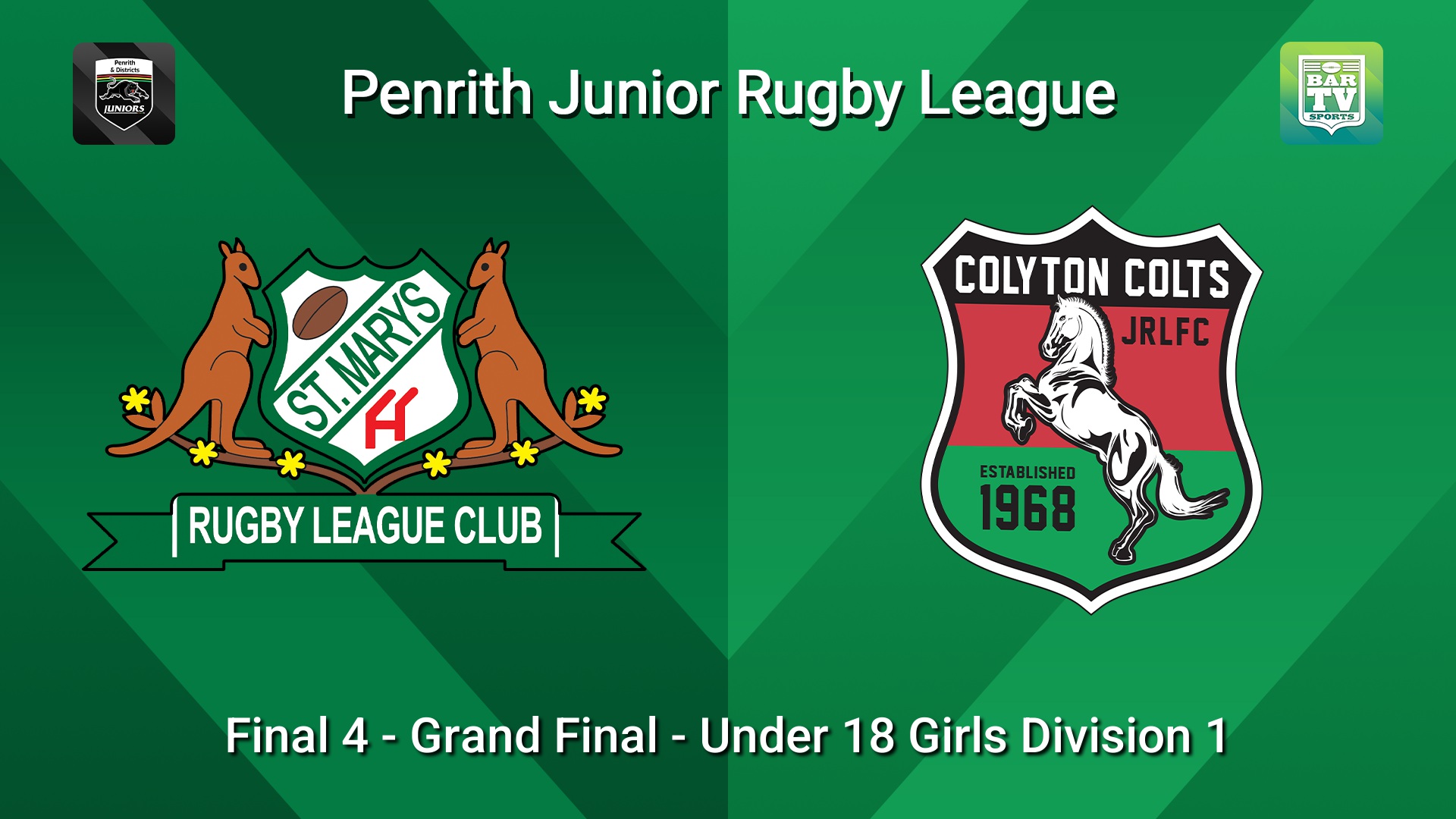 260830-video-Penrith & District Junior Rugby League Final 4 - Grand Final - Under 18 Girls Division 1 - St Marys v Colyton Slate Image