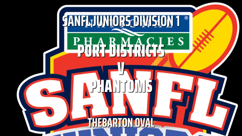 210919-SANFL Juniors Division 1 - Under 17.5 Boys - PORT DISTRICTS v PHANTOMS Slate Image
