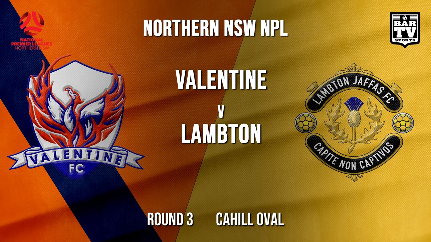 NPL - NNSW Round 3 - Valentine Phoenix FC v Lambton Jaffas FC Minigame Slate Image