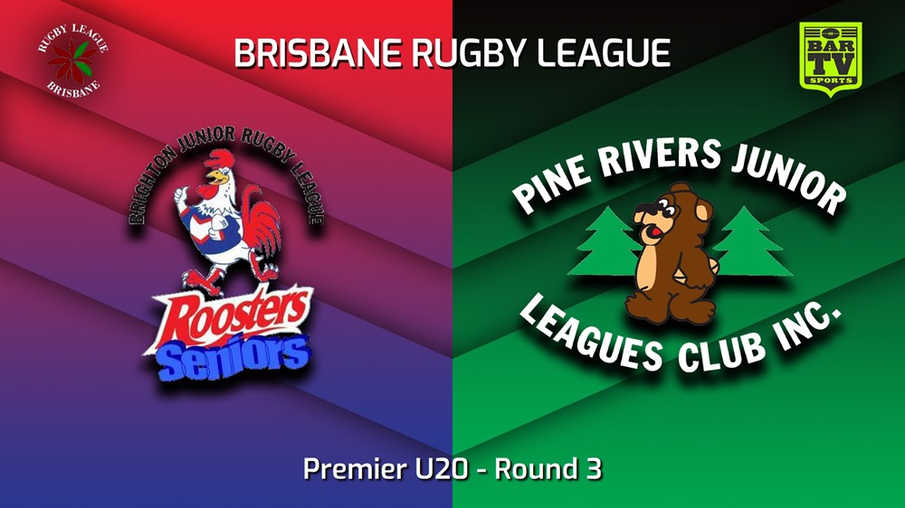 230401-BRL Round 3 - Premier U20 - Brighton Roosters v Pine Rivers Bears Minigame Slate Image