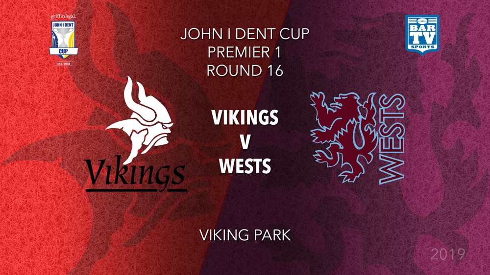 John I Dent Round 16 - Premier 1 - Tuggeranong Vikings v Wests Lions Slate Image