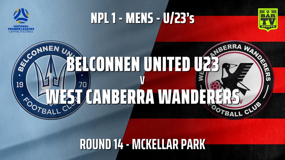 210717-Capital NPL U23 Round 14 - Belconnen United U23 v West Canberra Wanderers U23s Minigame Slate Image