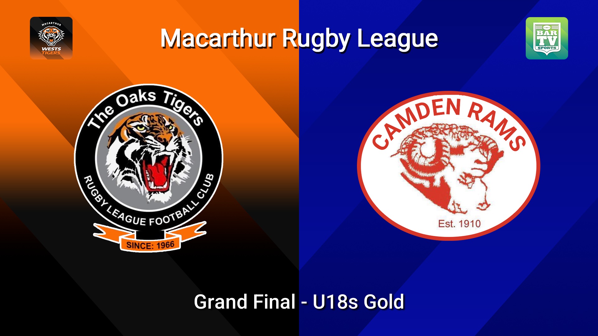 260920-video-Macarthur RL Grand Final - U18s Gold - The Oaks Tigers v Camden Rams Slate Image