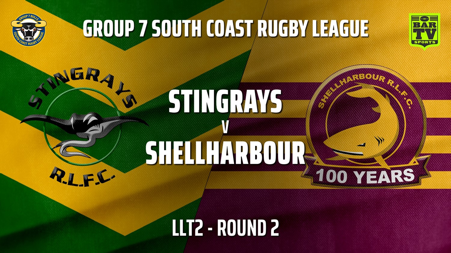 Group 7 RL Round 2 - LLT2 - Stingrays of Shellharbour v Shellharbour Sharks Slate Image