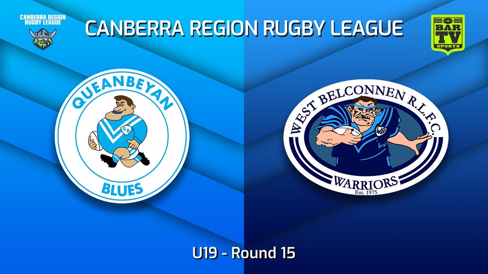 230805-Canberra Round 15 - U19 - Queanbeyan Blues v West Belconnen Warriors Minigame Slate Image