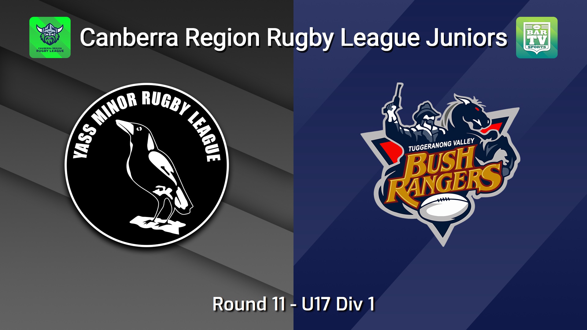 260731-video-Canberra Region Rugby League Juniors Round 11 - U17 Div 1 - Yass Magpies Juniors v Tuggeranong Bushrangers Slate Image