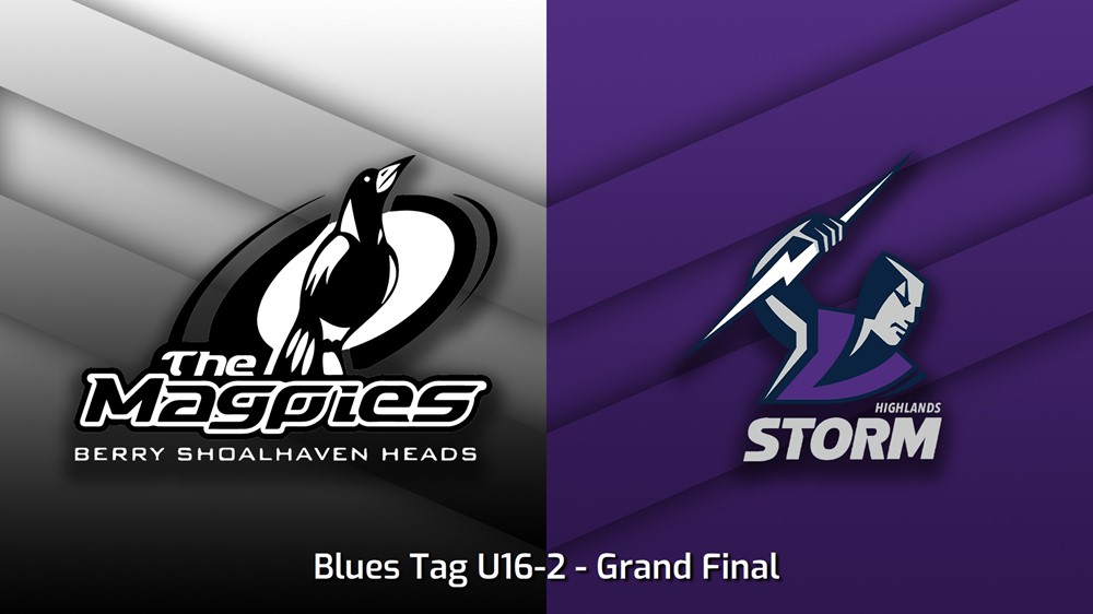 230826-South Coast Juniors Grand Final - Blues Tag U16-2 - Berry-Shoalhaven Heads Magpies v Southern Highlands Storm Slate Image