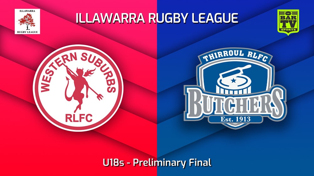 230826-Illawarra Preliminary Final - U18s - Western Suburbs Devils v Thirroul Butchers Slate Image
