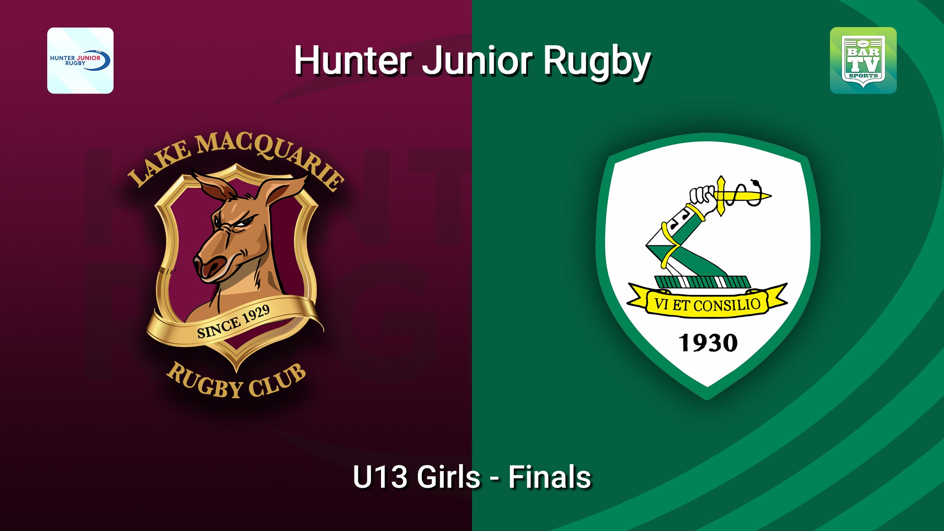 260828-video-Hunter Junior Rugby Union Finals - U13 Girls - Lake Macquarie v Merewether Carlton Slate Image