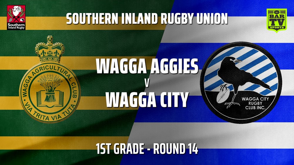 210717-Southern Inland Rugby Union Round 14 - 1st Grade - Wagga Agricultural College v Wagga City Minigame Slate Image