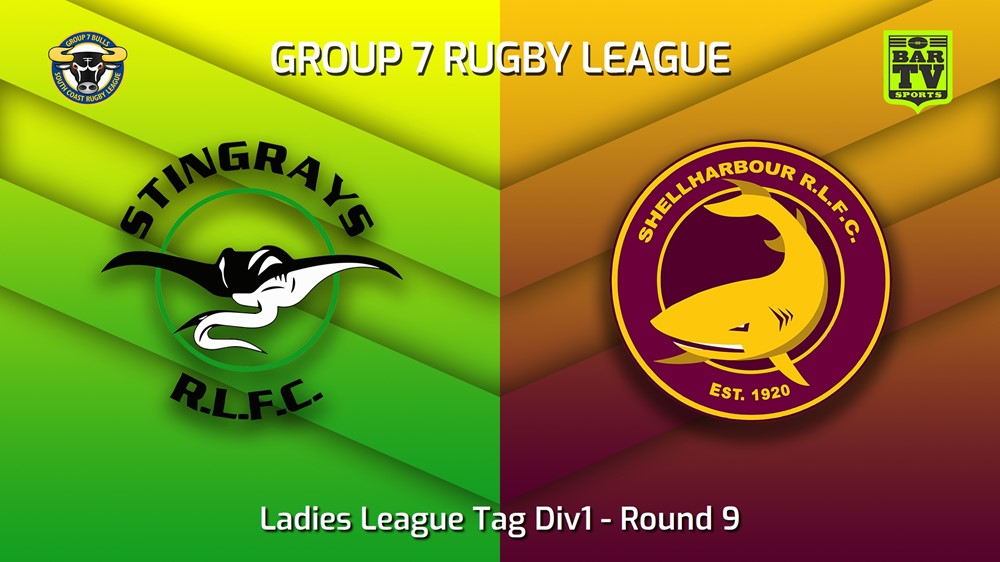 230528-South Coast Round 9 - Ladies League Tag Div1 - Stingrays of Shellharbour v Shellharbour Sharks Slate Image