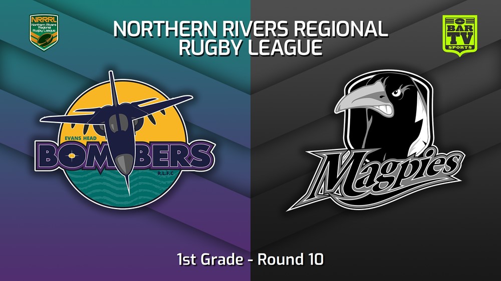 230624-Northern Rivers Round 10 - 1st Grade - Evans Head Bombers v Lower Clarence Magpies Minigame Slate Image
