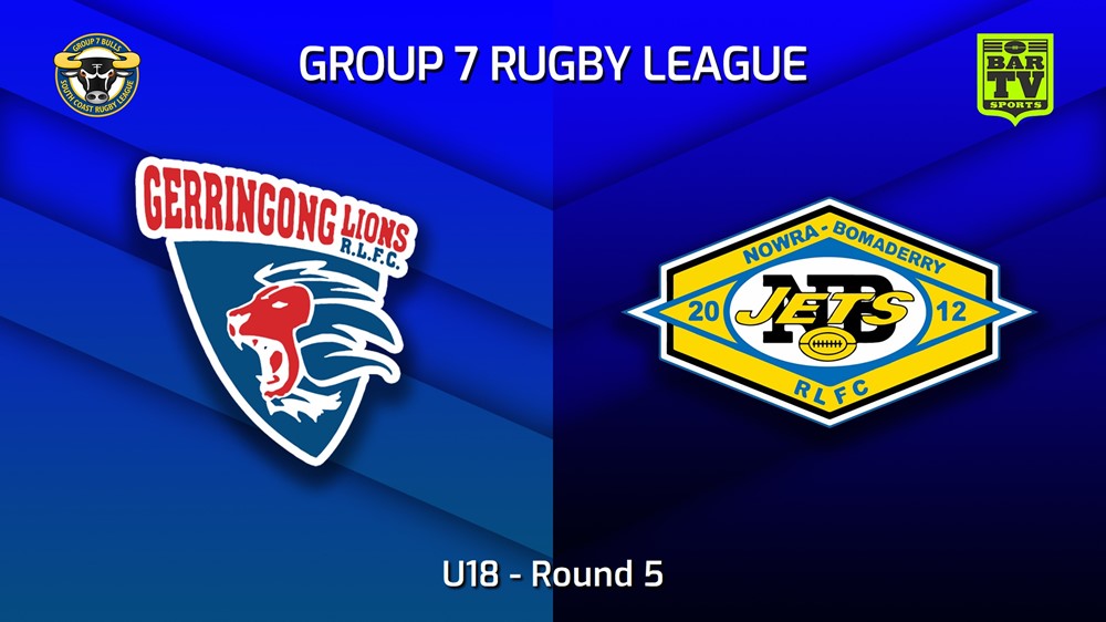 220611-South Coast Round 5 - U18 - Gerringong Lions Blue v Nowra-Bomaderry Jets Slate Image