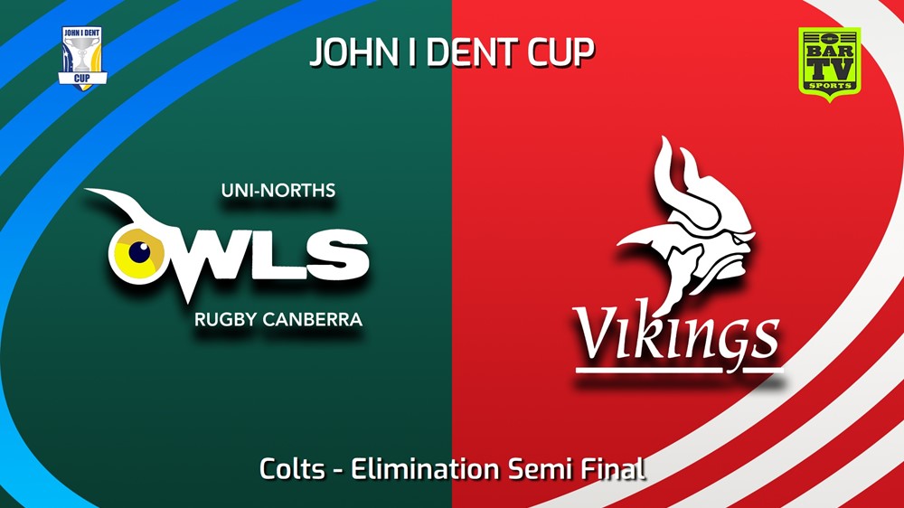 230813-John I Dent (ACT) Elimination Semi Final - Colts - UNI-North Owls v Tuggeranong Vikings Slate Image