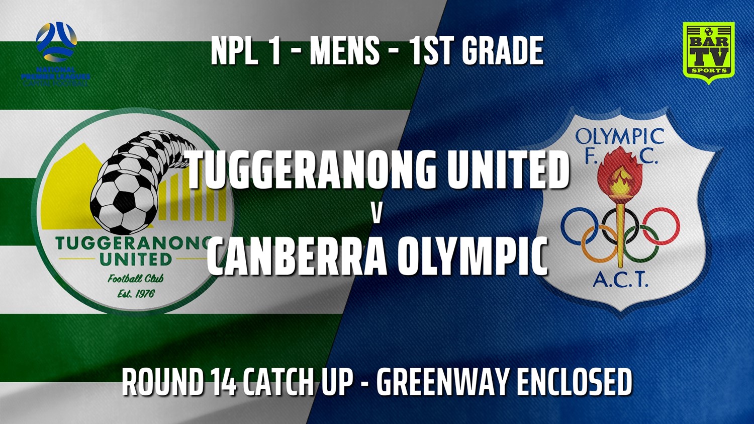 MINI GAME: Capital NPL Round 14 Catch Up - Tuggeranong United FC v Canberra Olympic FC Slate Image