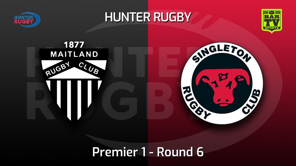 MINI GAME: Hunter Rugby Round 6 - Premier 1 - Maitland v Singleton Bulls Slate Image