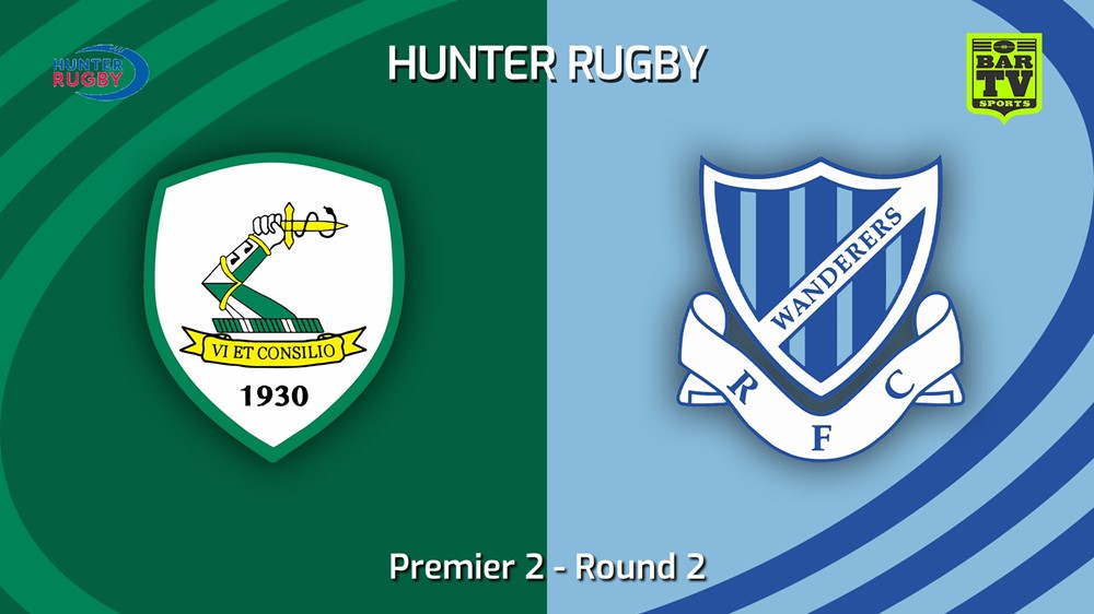 230425-Hunter Rugby Round 2 - Premier 2 - Merewether Carlton v Wanderers Slate Image