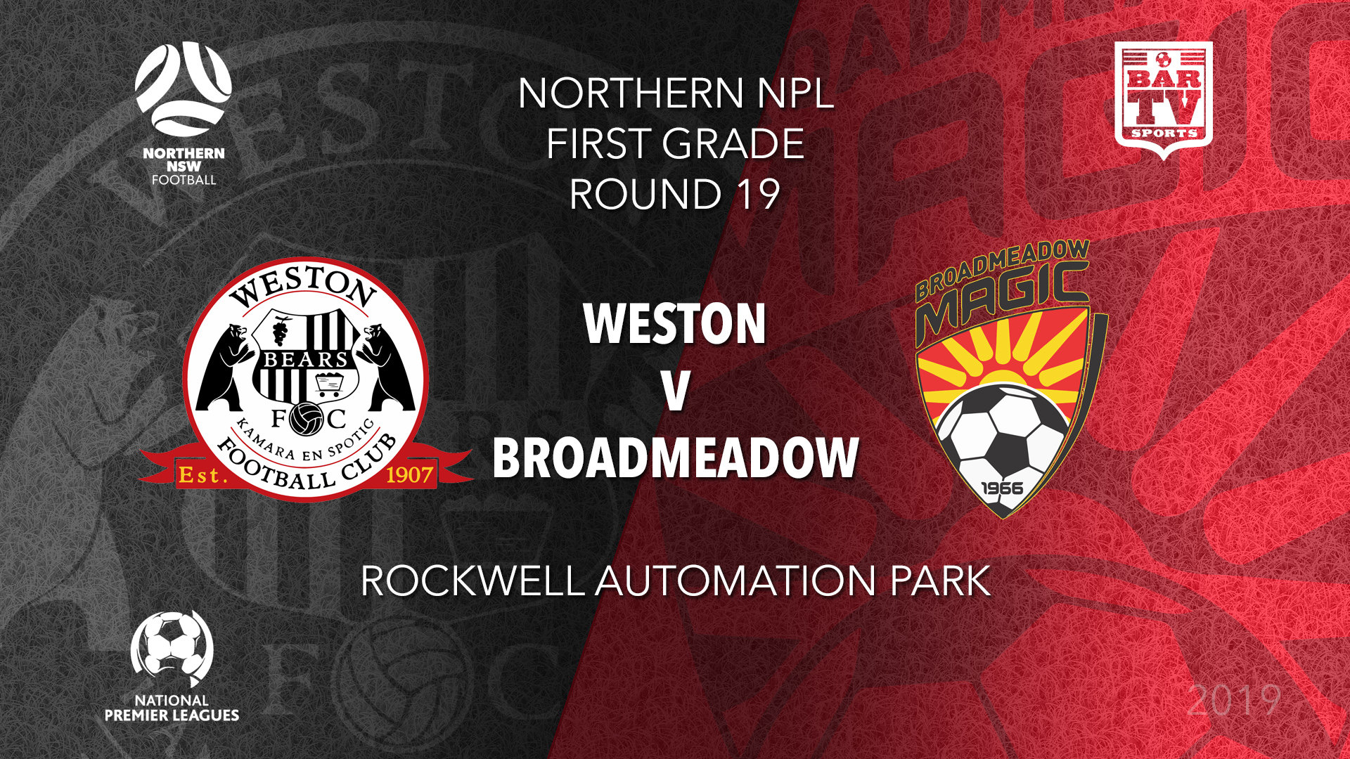 NPL - NNSW Round 19 - Weston Workers FC v Broadmeadow Magic FC Slate Image