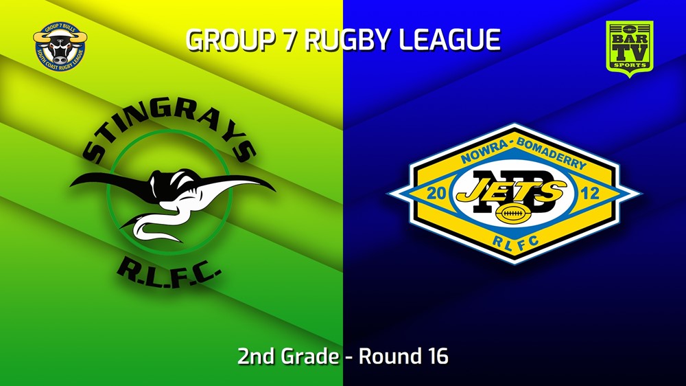 220814-South Coast Round 16 - 2nd Grade - Stingrays of Shellharbour v Nowra-Bomaderry Jets Slate Image